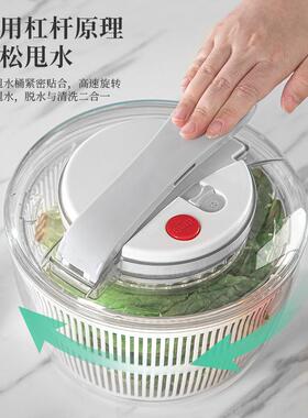 新KOX品手动压脱水果蔬菜果脱水按器甩水器家用厨房水沙拉水器