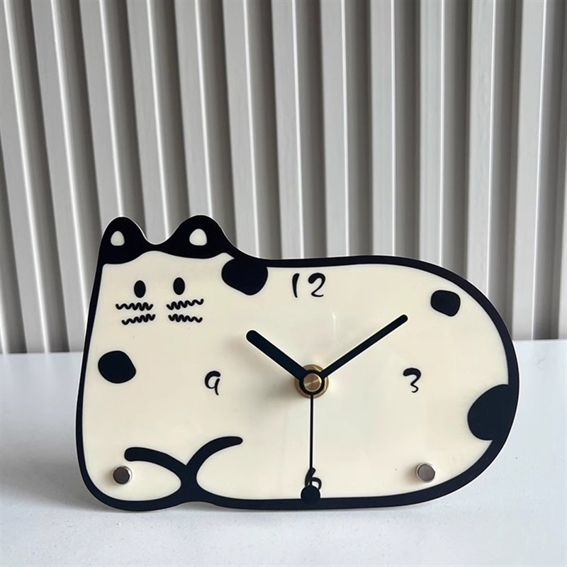 可爱摆钟客厅桌面摆件家居饰品电视柜玄关创意简约座钟酒柜装饰品