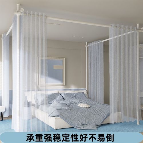 隔断屏风客厅做房间布卧室租房l型U分割遮床挡床位隔断帘顶天立地