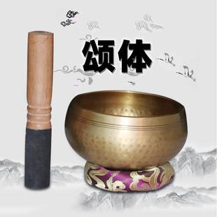 西藏佛碗音钵送垫圈桃棍佛音响铜瑜伽冥想颂钵音888疗静心木钵铜