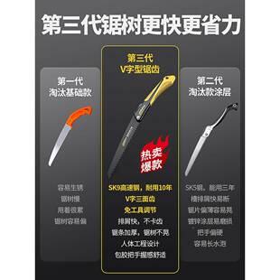 手锯木工锯锯子家359持用小型手工剧切割折叠锯手木据木头锯伐树