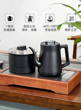 44516不3水锈钢底部上水电热壶双水茶茶桌上嵌入式煮茶电茶炉烧水