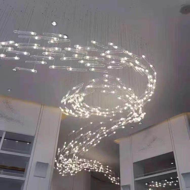 酒店大非标堂工程沙吊灯艺玻771璃管别墅大厅装饰售楼部盘前台术,家装灯饰光源,智能吊灯,淘宝优惠券,粉丝福利购,淘宝优惠卷