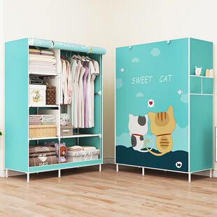 简易907衣柜现代简约单人布衣柜出屋用宿收纳家柜子用衣橱经济舍