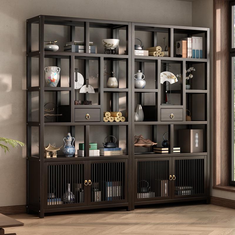 博古非实木S568茶摆示具柜新中式装饰品架件展架书房茶室置物架