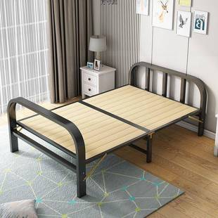 折叠床单人床木简易床家用休成人午睡加铁架午双固人OSG实1.5米小