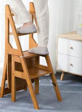 实木家椅用能加粗人字多功梯子凳叠子o2xiKGoc室内登高楼梯子两用