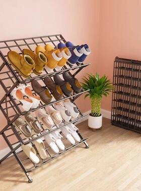 家URR多层免安装折叠架鞋夜地市摆货架加粗晒用鞋摊鞋架斜式置物