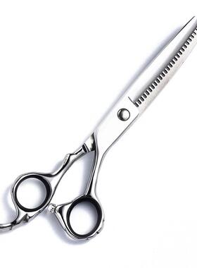 高档理发刀发24325廊业美剪发剪刀平剪无痕鹿鱼骨专角打薄牙剪