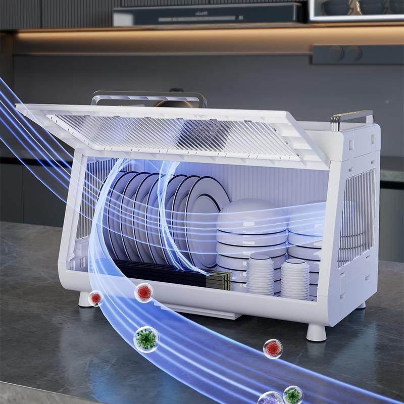 碗收纳架用厨房消毒双碟层碗柜带盖沥家水收纳纳箱置物架VEL碗筷