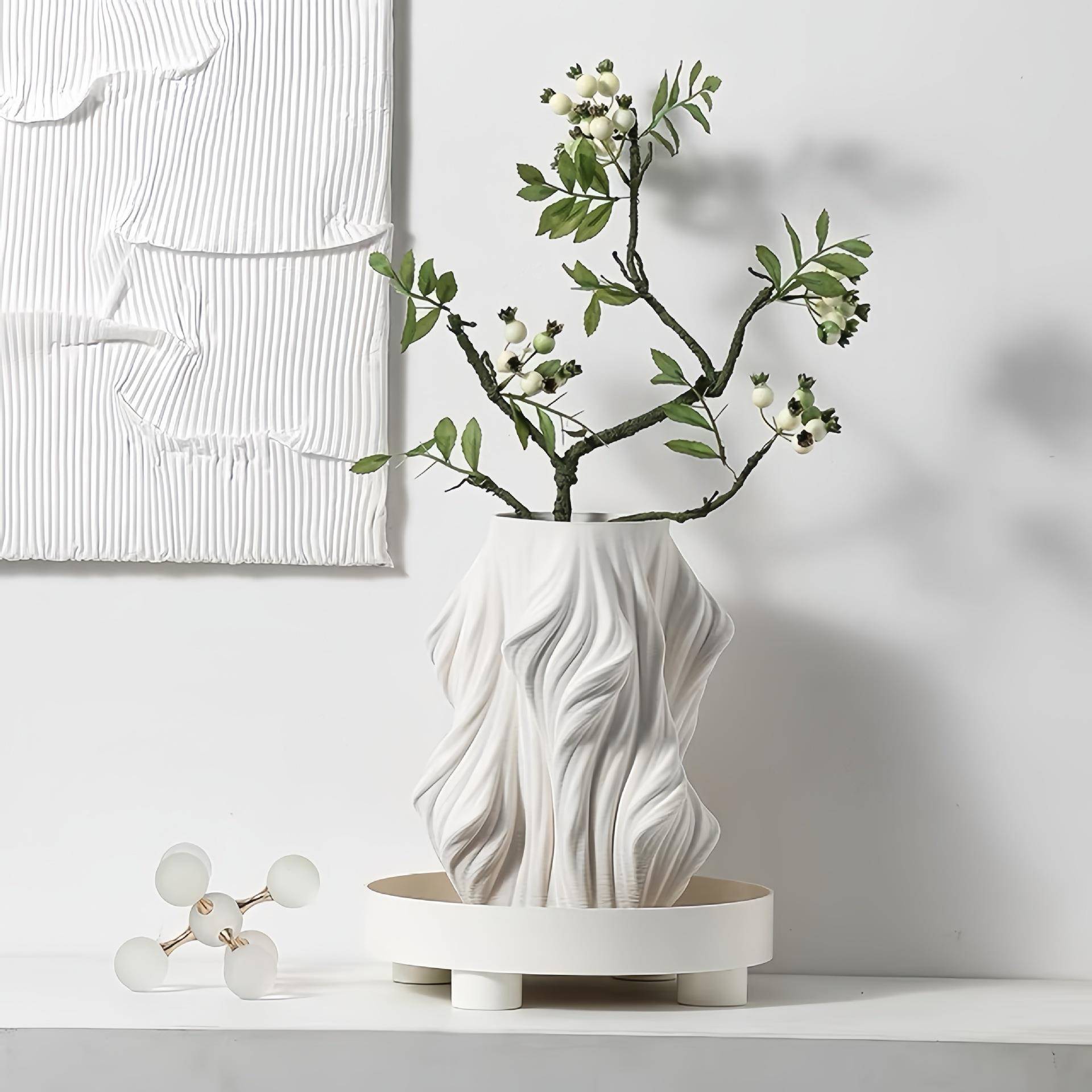 简几何异面形树脂花极瓶摆件创意现代客厅样板房PL-005P桌花装器