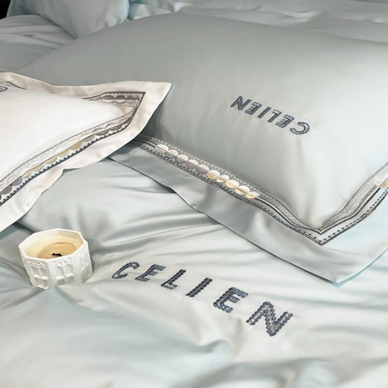 奢10支长绒棉全棉件套纯棉刺8绣180支长床单被套床笠四轻季款四床