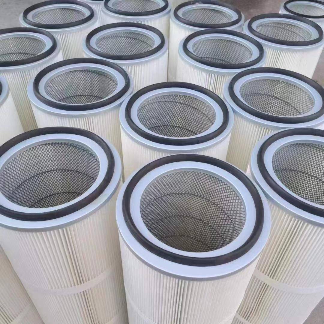通用型螺杆安涂装齐全耐反吹除尘滤筒聚酯纤维滤芯装滤抛丸机芯