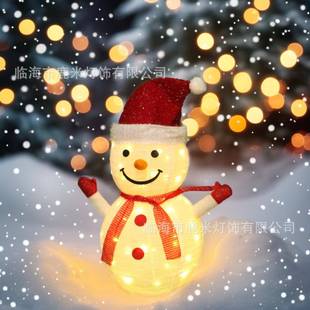 折叠伸缩雪饰人灯诞圣诞节户外鹅防水伸缩企装 PHD灯圣老人彩灯