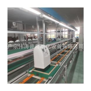 移来福轮工板带工作台倍282 条流水线自动链顶升平装 码 打印机组装