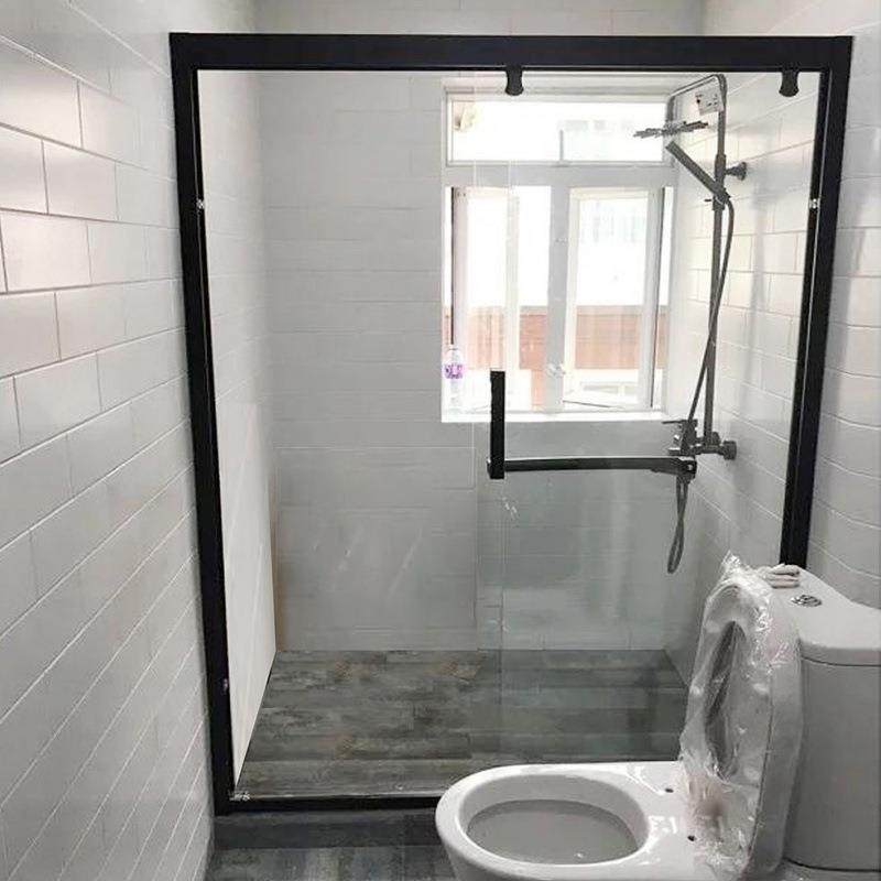 一字淋浴房浴室门隔断玻璃门卫生干湿分462型离钢间化玻璃移屏风