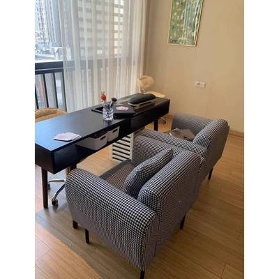 单人双简15673约美桌经式复古实木美甲济型美甲台带吸尘器美甲桌