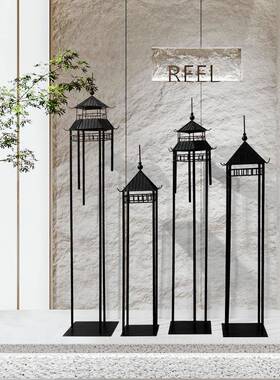 凉大型造景工品新中亭落式地摆ENK件售楼处酒店过道艺走廊装饰品