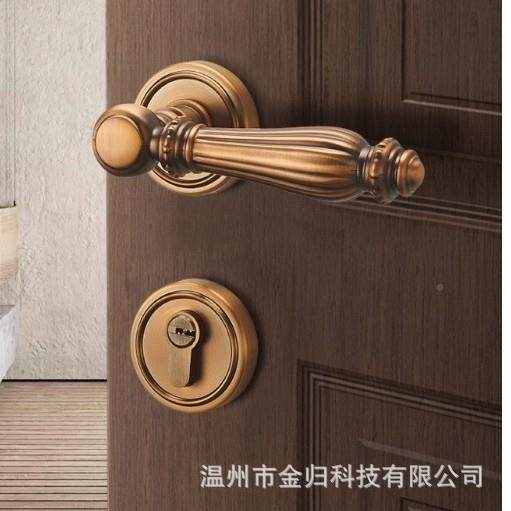 美式复古轻奢室内门锁房轻门锁法式油卧奶室静音磁吸锁欧风式奢,基础建材,机械门锁,淘宝优惠券,粉丝福利购,淘宝优惠卷