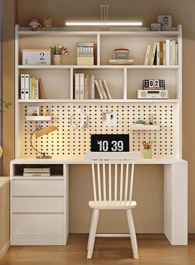 书学书架14401组合一体桌电脑桌户台式家用桌小型实木办公桌学生