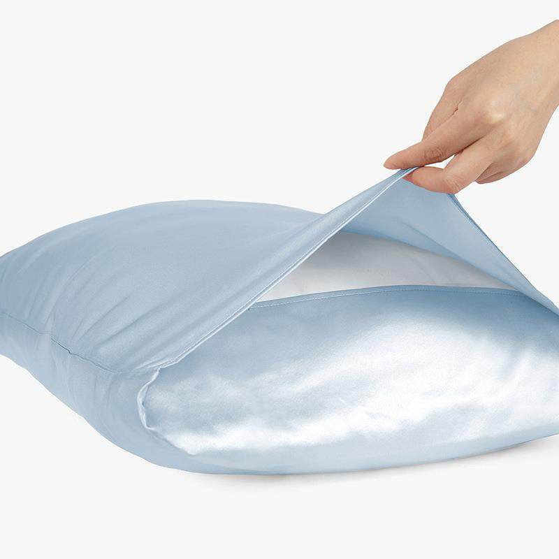 枕套标准19姆磅米封真丝纯色信款1枕00重桑蚕丝可刺绣LOG20210916