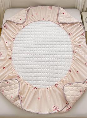 包全邮新A类WDJF-A类棉纯棉夹棉垫加厚床笠三款件套印花床笠床保