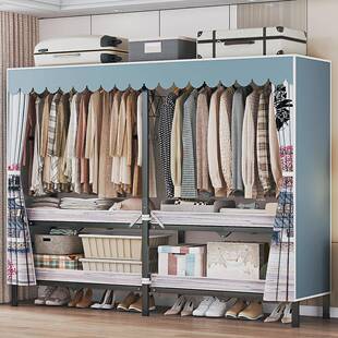 折免安装衣柜衣家用卧室叠简易布柜出租子房用布衣柜99柜组装衣橱