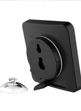 ≈温湿度计现浴室钟F75999T9防厨水代音家用房钟表卫生间吸盘小挂