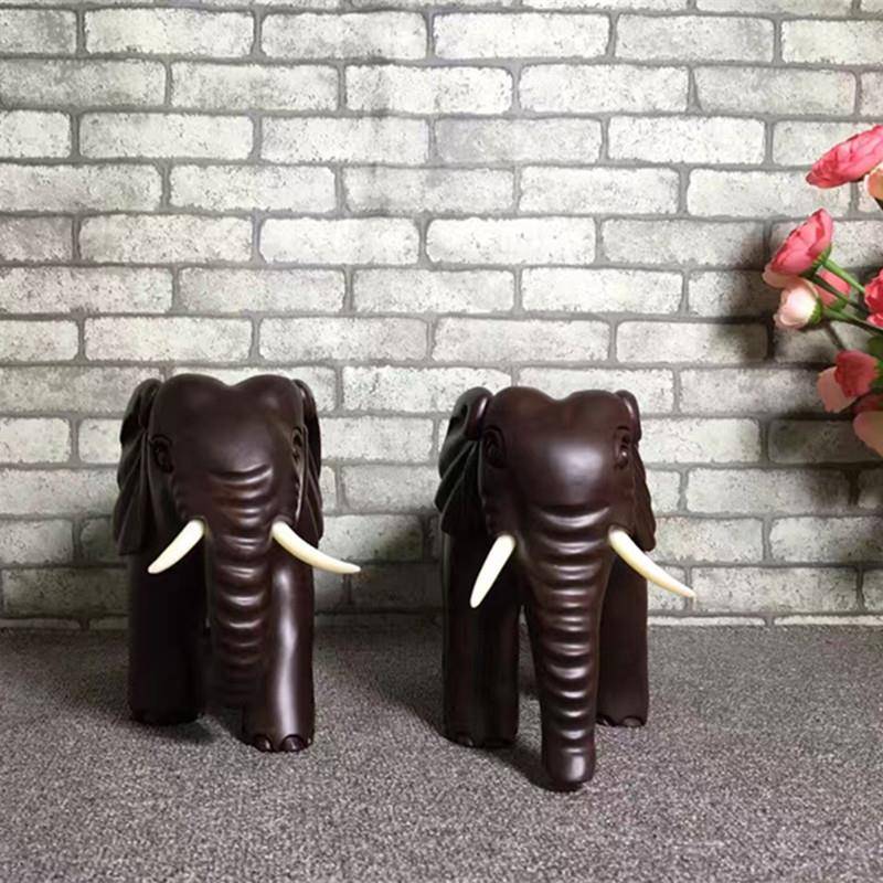 黑檀652木雕大吉品象纳福象祥大象出想入将工艺摆件实木对整料