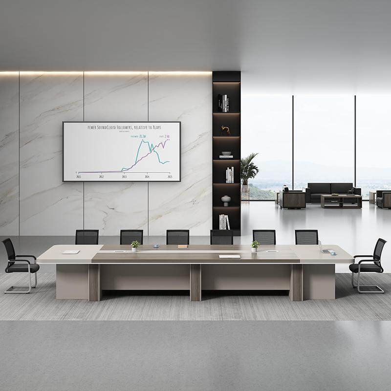 公会桌长桌简约现代大办型无品牌/议长条接待洽谈桌会议室桌椅合
