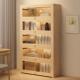 书实木书储物柜一体靠墙带地门展示柜防ALD尘置柜物柜简易落置X架