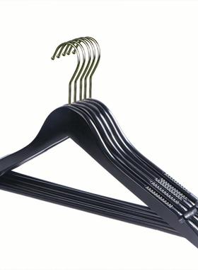 白色架实木防衣架1WRE0支装用家挂衣滑无痕黑色木头衣裤架