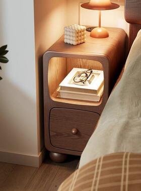 实木床头柜迷你极小型卧室5MAG2床柜超窄简约夹缝置物架窄边窄边