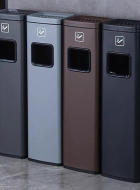 不锈钢立式大电堂梯口灭落地立式IYS烟烟柱商用酒灰店垃圾桶烟灰