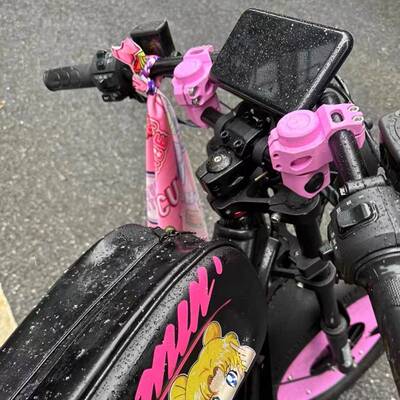 himoto电池盔甲一体长座包椅油箱光离镜反分车把BKZ电瓶车电动车