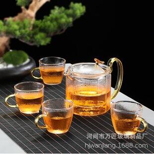 日式水果花式壶茶杯33547套装家用耐热玻璃电炉加热英下午茶茶杯