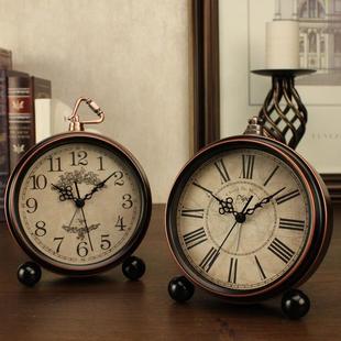 F95658T7家钟复摆古美式客厅桌面时钟台式用座钟表件艺术摆钟卧室