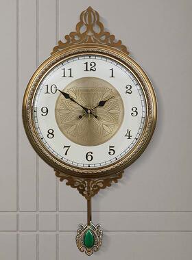 钟时新式客厅大气挂钟轻奢创KZ03-5意尚家用时欧式挂表石英中钟墙