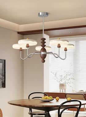 法式奶客油风厅吊30543灯中古风全光碟谱护眼飞高感卧室书房创意