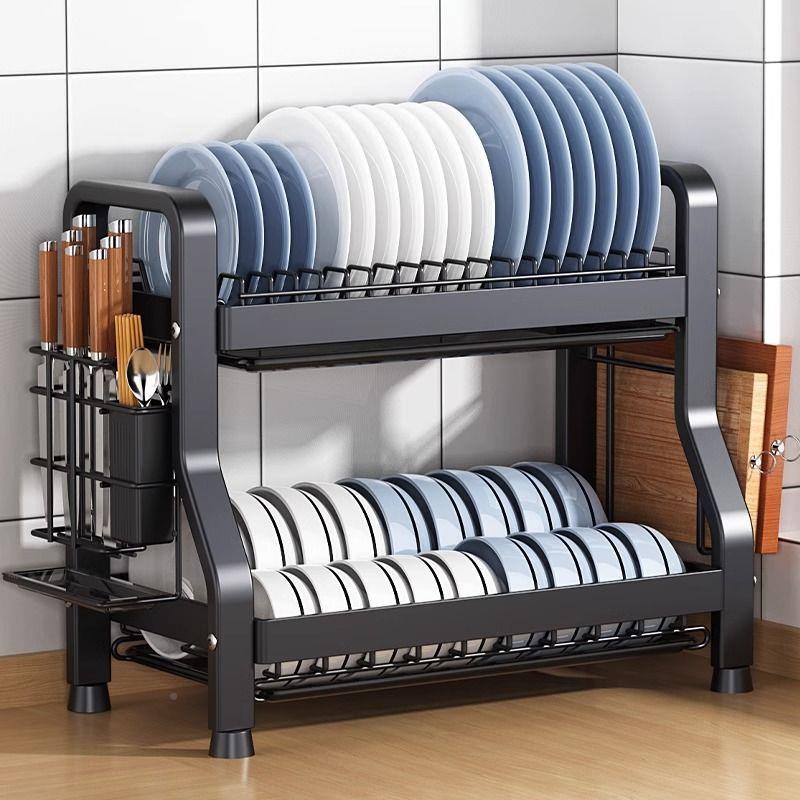 厨房不钢锈收纳碗碟架架碗碟筷子刀叉抹布挂沥勺碗水收纳置物架沥