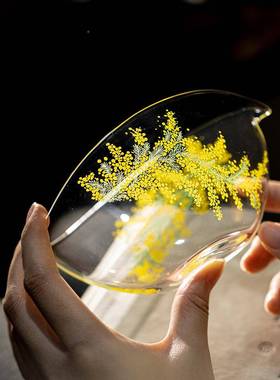 物心集手工耐透热EQU明玻璃手公道杯不烫高颜值茶海分茶公器匀杯