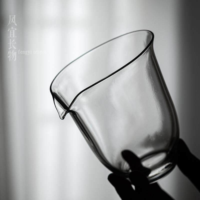 悦茶己高透高分硼式硅玻璃公道ATC杯中禅意复古公杯家用茶器简约