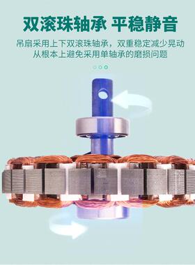 钻6530牌厅黑色吊扇家用140mm铁叶吊顶扇客0扇用办公商石用电风扇