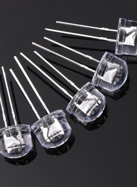 L光ED发二极管F8/mm草帽高亮短脚NBP有边白8红蓝绿黄光光直插LED