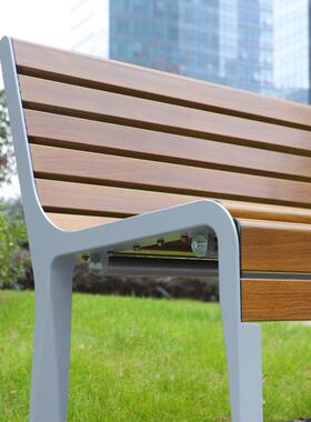 公外园椅户区长椅防腐木小休闲椅庭院靠背排椅景区长子条休QSY息