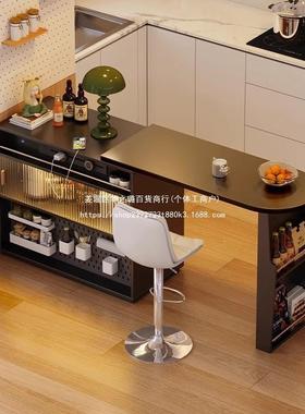 美复古可伸缩吧台沙边客桌厅多功能发隔断柜中古小USO户型吧式台