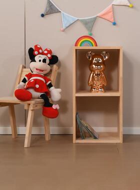 落儿OHO童房自由组合柜子实木格子柜地绘本书架玩具柜收纳置书物