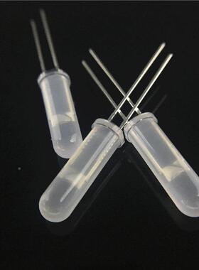 F5头雾状高胶体色led灯珠高头10.8mm61336-1圆9白5mm.透明长胶体