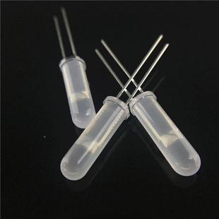 F5头雾状高胶体色led灯珠高头10.8mm61336 1圆9白5mm.透明长胶体