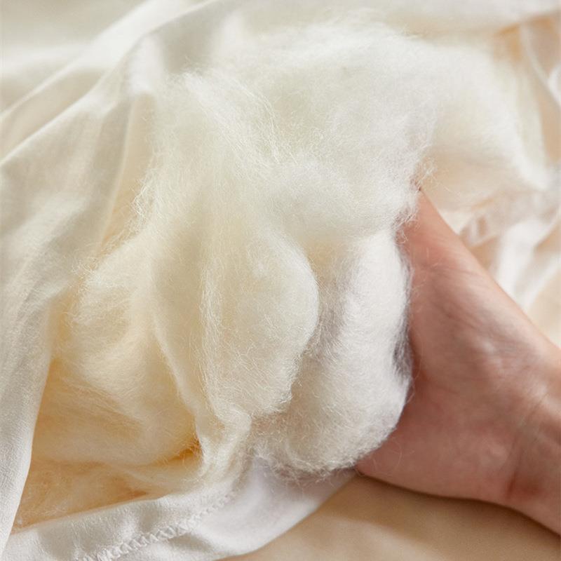 202VFS5秋冬新款60支花全棉大提秋榨蚕丝春冬被保暖双单人被子++